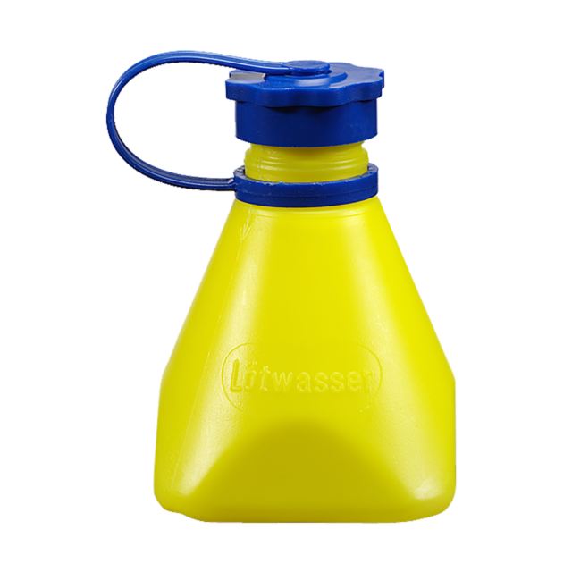 Lötwasserflasche, gelb